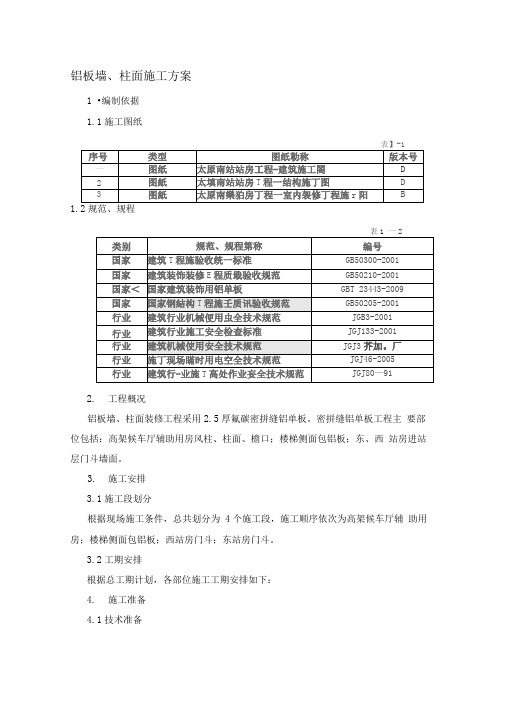 铝板干挂施工方案