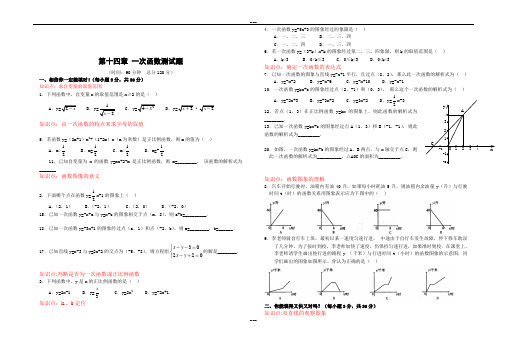 归类整理的的一次函数单元测试题(含答案)(精校版)