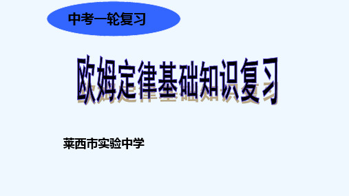 届中考物理一轮复习欧姆定律基础知识复习教学课件共47张PPT[可修改版ppt]