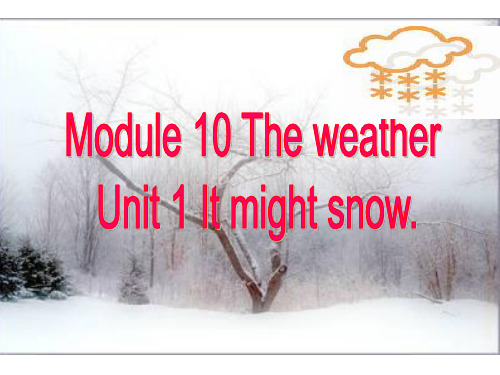 M10  Unit1 The weather Unit 1 It might snow课件