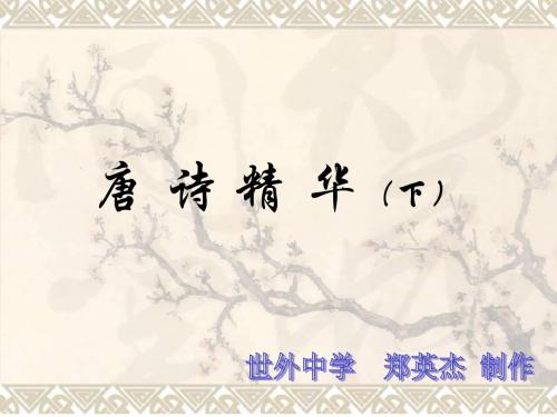 杜甫诗三首PPT42 人教版 (共32张PPT)