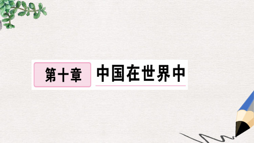 2019春八年级地理下册 第十章 中国在世界中习题课件  新人教版