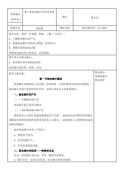 货币金融学教案第章货币金融学蒋先玲版