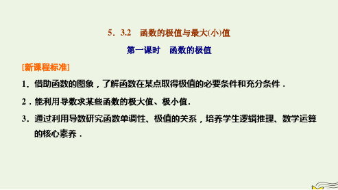 新教材高中数学5-3-2函数的极值与最大小值第一课时函数的极值课件新人教A版选择性必修第二册