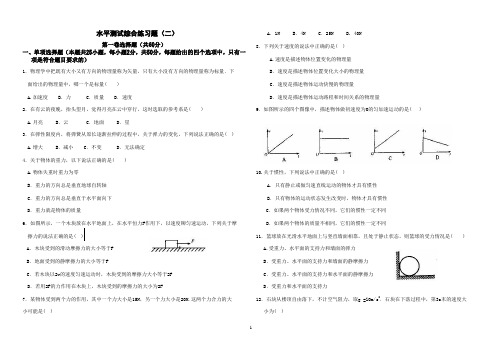 高二物理学业水平考试8套题2