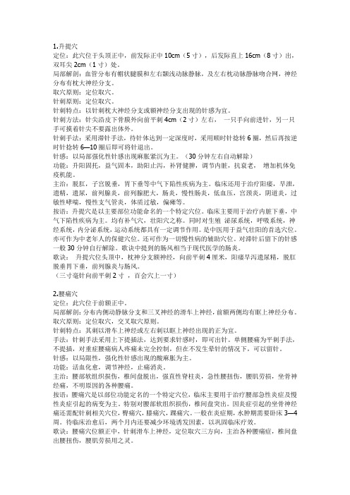 平衡针的穴位详解