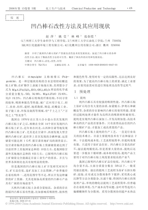 凹凸棒石改性方法及其应用现状