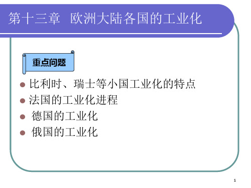 欧洲大陆各国的工业化