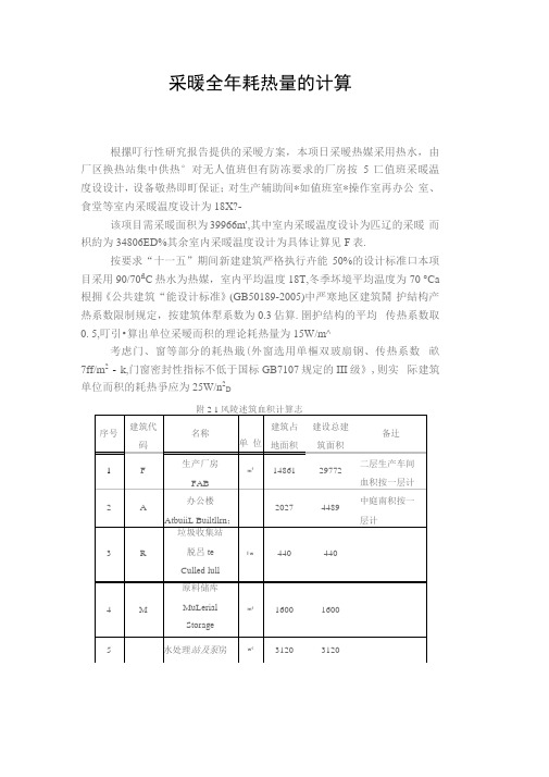 采暖全年耗热量的计算