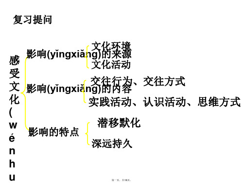 山东省淄博市淄川般阳中学课件高中政治必修三教学文化塑造人生