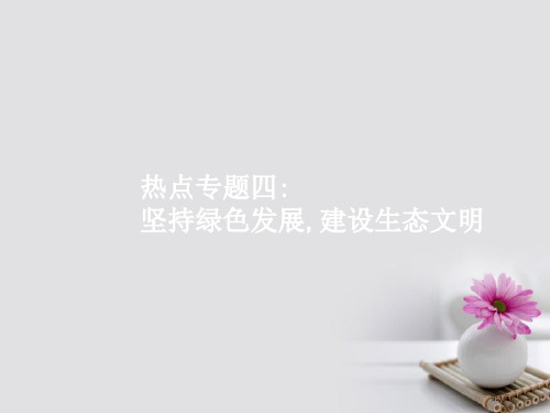 高考高考政治二轮复习热点专题4坚持绿色发展建设生态文明省公开课一等奖百校联赛赛课微课获奖PPT课件