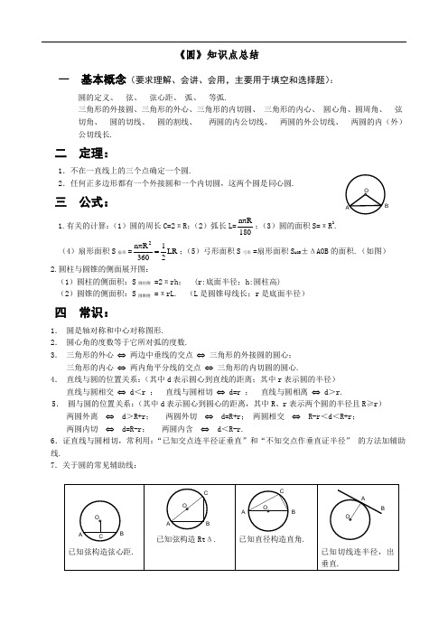 初三 二次函数与圆知识点总结2