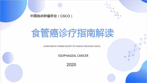 2020CSCO食管癌指南解读