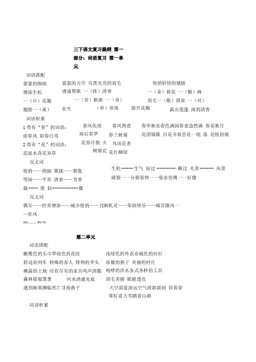 三下语文复习提纲.doc