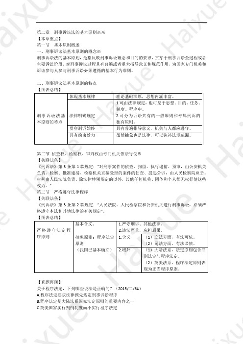 左宁 司法考试 刑事诉讼法 系统精讲 刑事诉讼法的基本原则