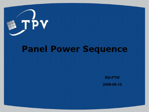 Panel power sequence