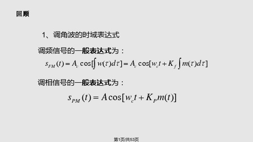 模拟调制系统非线性调制原理PPT课件