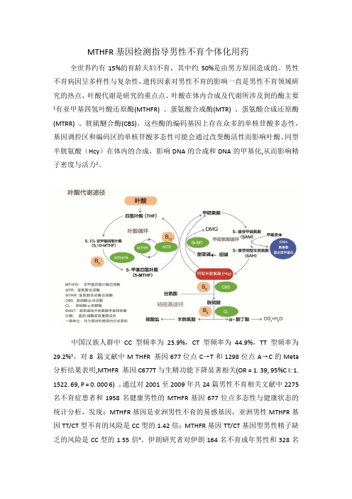 MTHFR基因检测指导男性不育个体化用药-2014.8.30