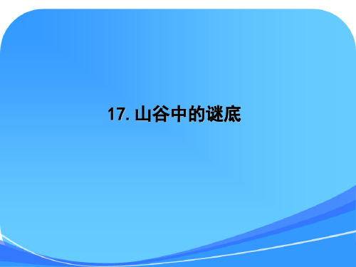 《山谷中的谜底》优质课件