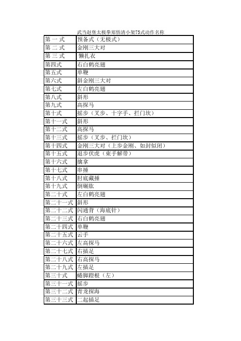 赵堡太极拳108式