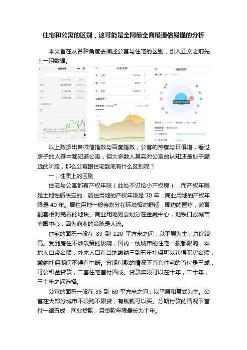 住宅和公寓的区别，这可能是全网最全面最通俗易懂的分析