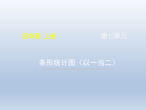 统编教材小学四年级数学上册《条形统计图(以一当二)》名师课件