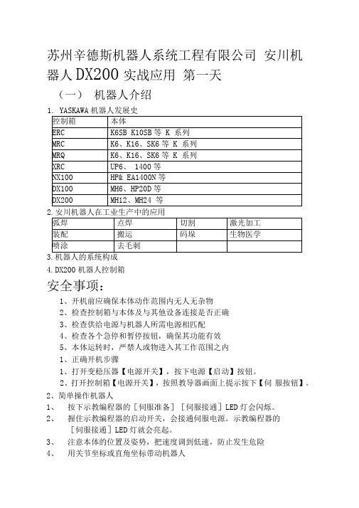 安川机器人初级教程