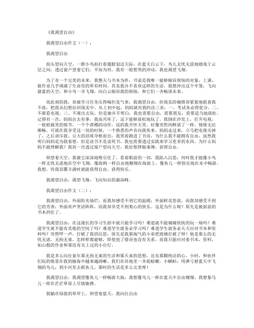 我渴望自由10篇_作文