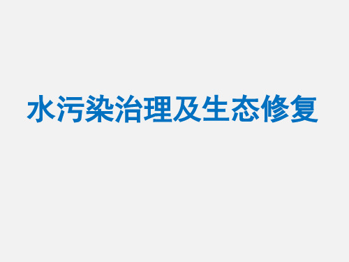 水污染治理及生态修复PPT幻灯片