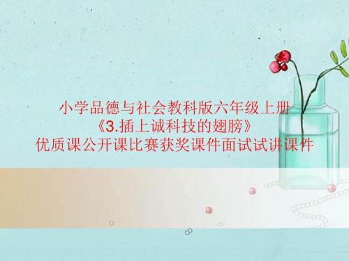 小学品德与社会教科版六年级上册《3.插上诚科技的翅膀》优质课公开课比赛获奖课件面试试讲课件