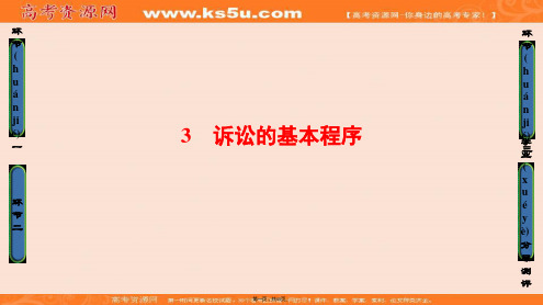 课堂新坐标高中政治选修五课件专题六法律救济3