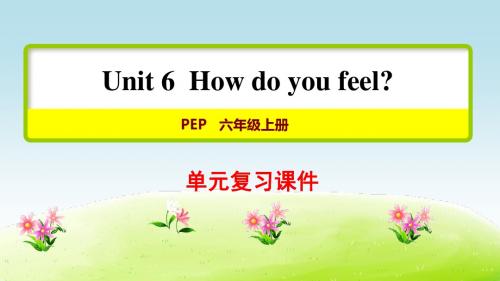 新人教PEP版英语六年级上册 Unit 6 单元整理与复习 授课课件