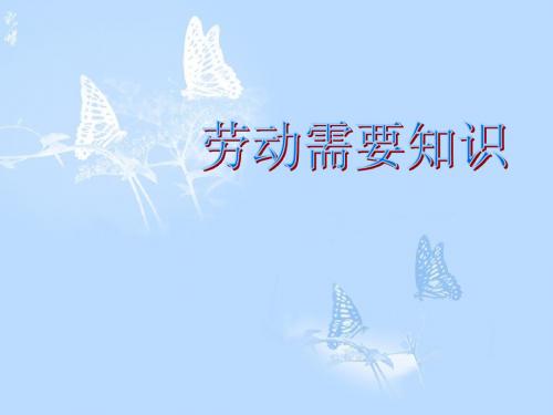 劳动需要知识 思想与社会 六上