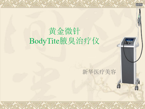 BodyTite黄金微针最新治疗技术--祛腋臭 PPT课件