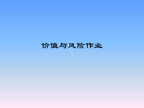 财务管理学作业题目