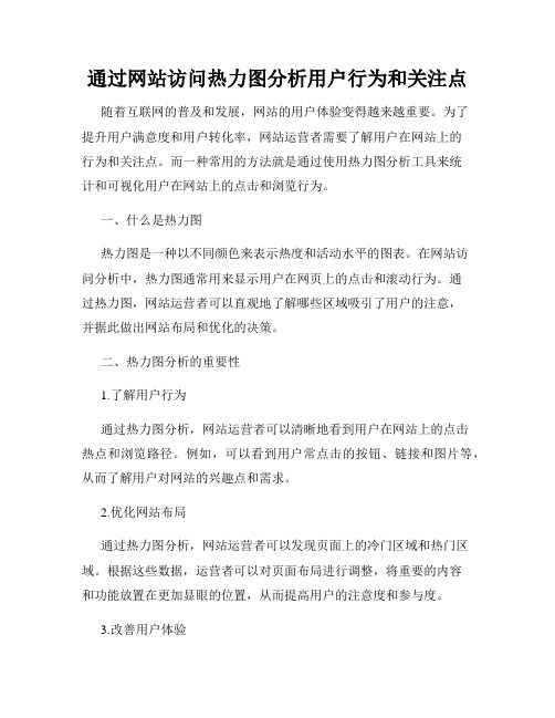 通过网站访问热力图分析用户行为和关注点