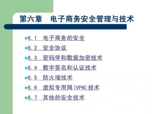 第六章电子商务安全管理与技术