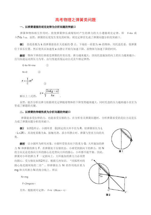 5 高考物理之弹簧类问题