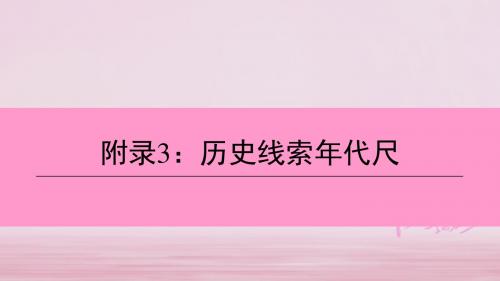 2018中考历史总复习附录3历史线索年代尺课件