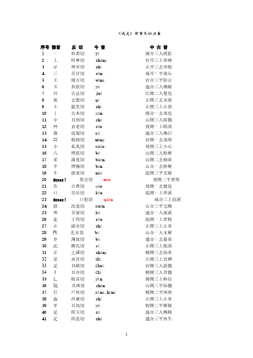 说文解字部首反切