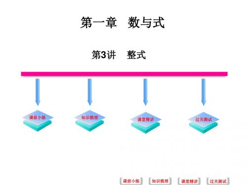 中考数学必备复习课件 第一章 数与式 第3讲 整式17张ppt