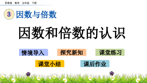 苏教版五年级下册数学3.1因数和倍数的认识PPT课件(共17张PPT)