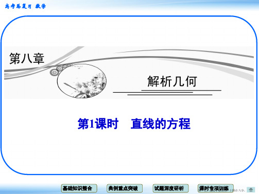2015高考数学一轮配套课件:8-1 第1课时 直线的方程