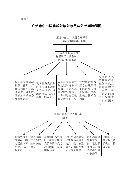 辐射事故预防措施及应急处理预案流程图