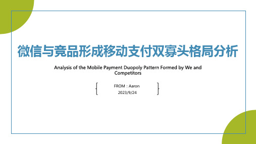 2023年移动支付现状及竞争分析 业务规模保持增长 支付宝、微信形成双寡头格局报告模板