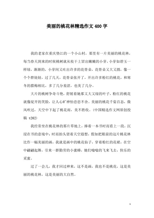 美丽的桃花林精选作文400字