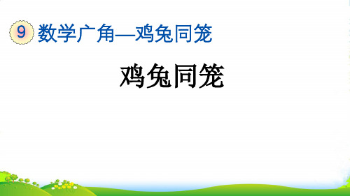 人教版小学数学四年级下册9.1 鸡兔同笼—课件