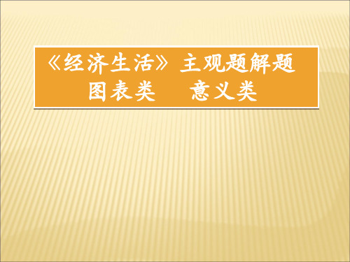 《经济生活》主观题解题图表类意义类