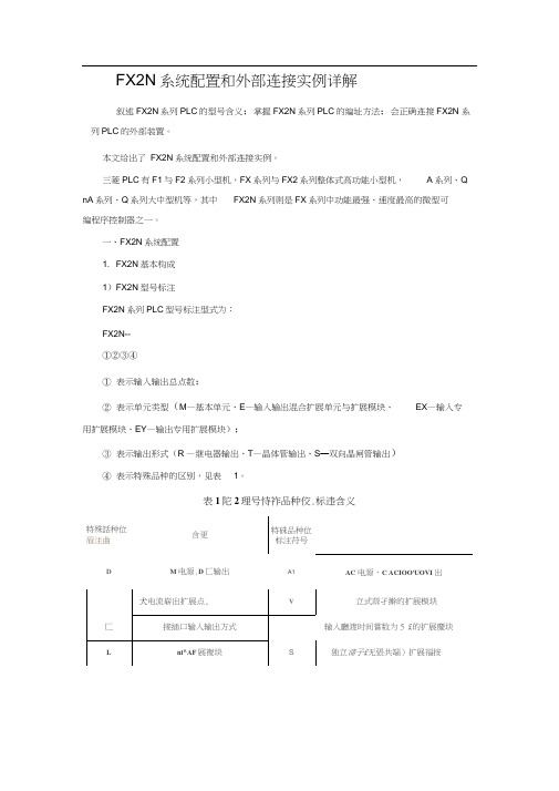 FX2N配置和接线经典实例