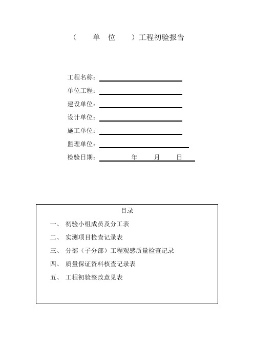 监理初验报告